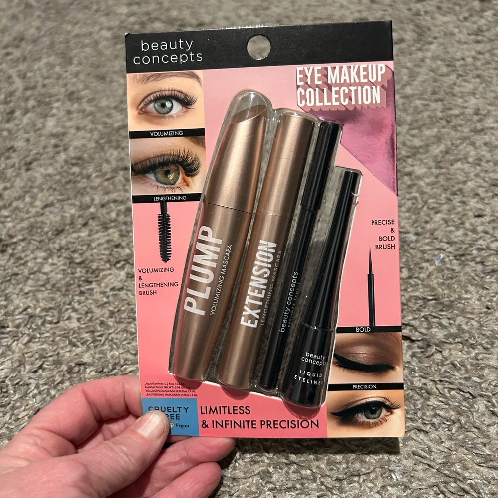 beauty concepts Pink Eye Makeup Collection Mascara & Liquid Eyeliner